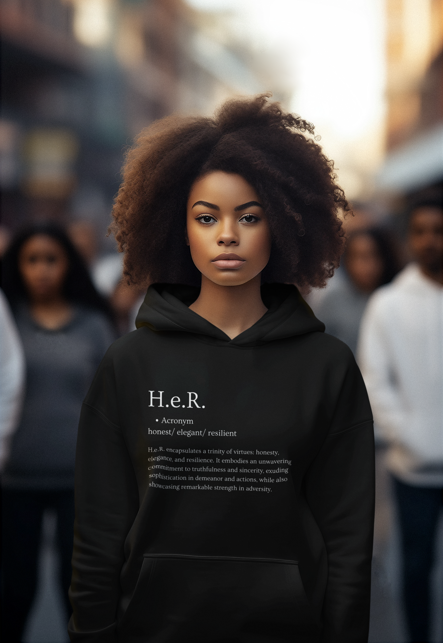 H.e.R. Signature Hoodie - Black (White Letters)