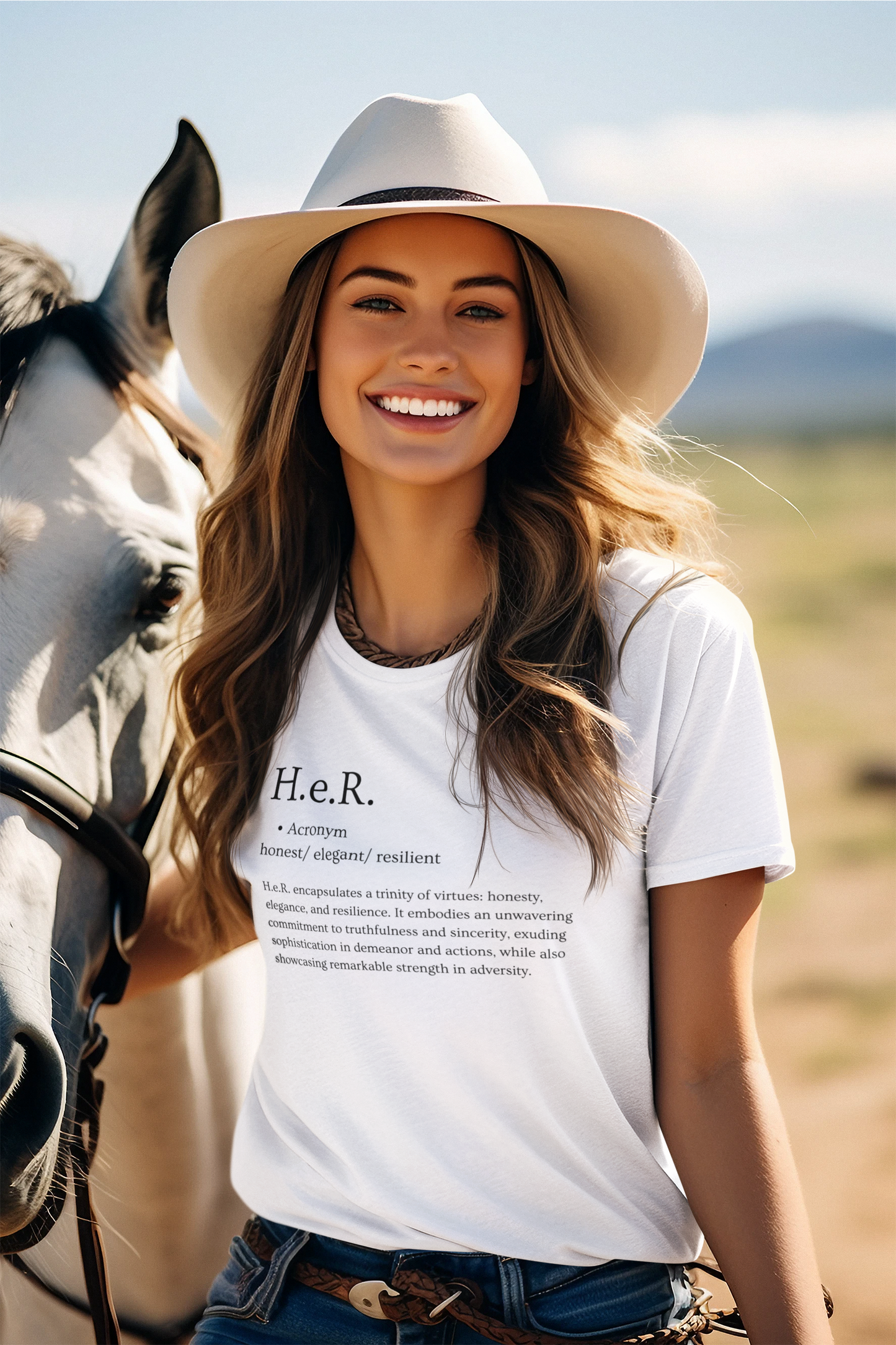 H.e.R. Signature Tee - White (Black Letters)
